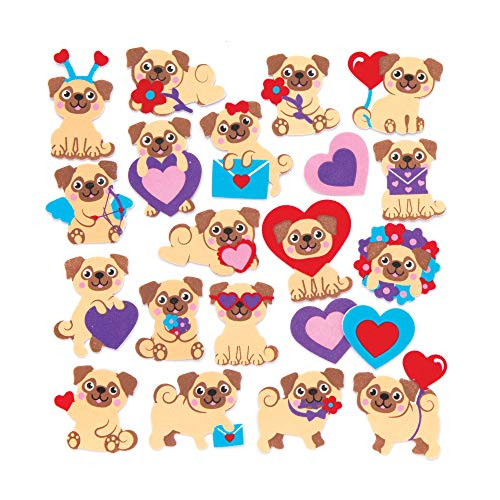 Baker Ross Pugs Foam Stickers (Pack of 120) Embellishments for Kids Arts and Crafts Baker Ross Pugs Foam Stickers (Pack of 120) Embellishments for Kids Arts and Crafts