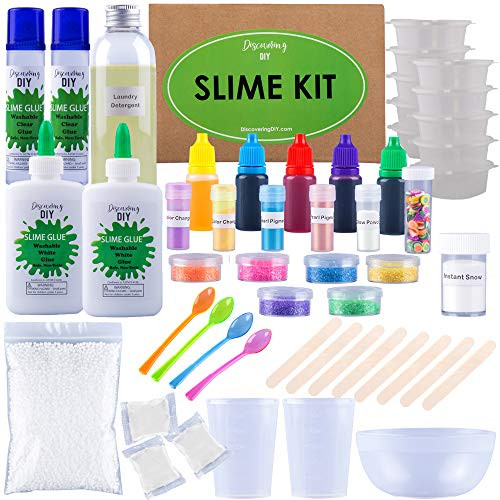 Ultimate DIY Slime Kit for Girls and Boys | Slime Kits | Slime Stuff | Slime Making Kit | Slime Supplies Kit |Makes Cloud, Galaxy, Mermaid, Fruit Slice, Fluffy, Glow-In-The-Dark, Color Changing & More