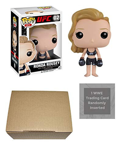 Funko UFC Ronda Rousey Pop! Vinyl Figure Bundle with 1 Random WWE Trading Card & 1 Cardboard Protector Box