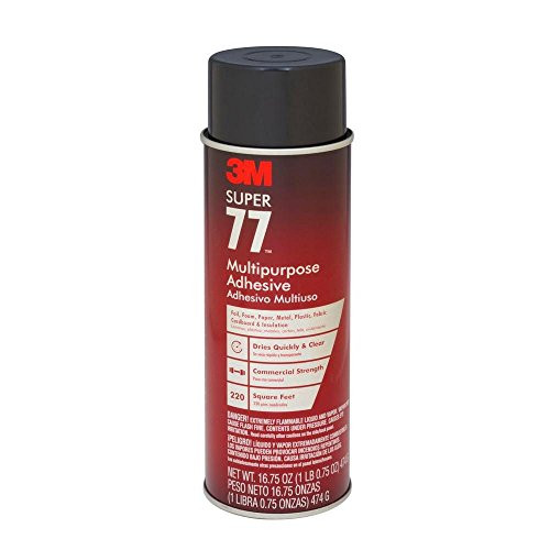 3M Super 77 Multipurpose Spray Adhesive - 24 fl.oz./ 16.75 net weight oz. (1 Can) - AB-530-4-77 (1 Can)