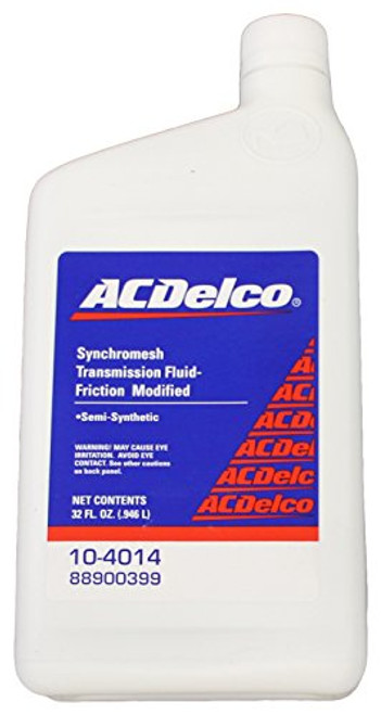 Genuine GM Fluid 88900399 Synchromesh Friction Modified Manual Transmission Fluid - 32 oz. Genuine GM Fluid 88900399 Synchromesh Friction Modified Manual Transmission Fluid - 32 oz.