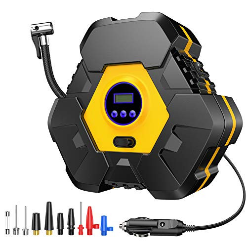 CICMOD Air Compressor Pump Digital Tire Inflator 150 PSI 12V DC Portable Auto Tire Pump for Car Truck Bike Inflatables CICMOD Air Compressor Pump Digital Tire Inflator 150 PSI 12V DC Portable Auto Tire Pump for Car Truck Bike Inflatables
