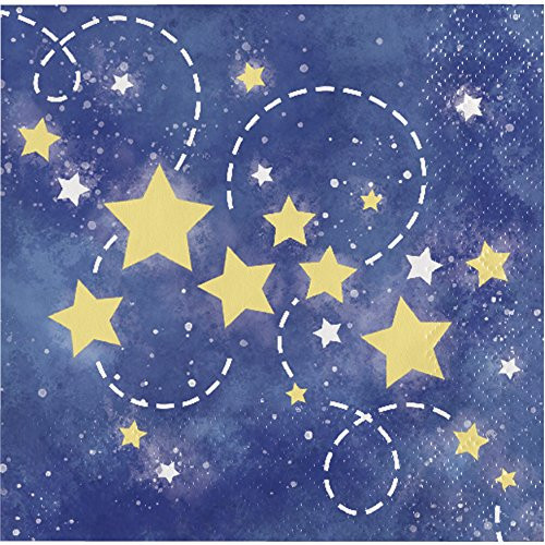Creative Converting 321803 192 Count Beverage Napkin, To the Moon and Back