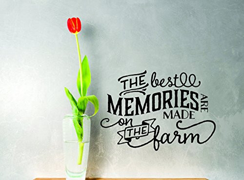 Design with Vinyl Zzz 824 3 Decor Item The Best Memories Are Made on The Farm Quote Home Decor Wall Sticker Decal, 20-Inch x 30-Inch, Black Design with Vinyl Zzz 824 3 Decor Item The Best Memories Are Made on The Farm Quote Home Decor Wall Sticker Decal, 20-Inch x 30-Inch, Black