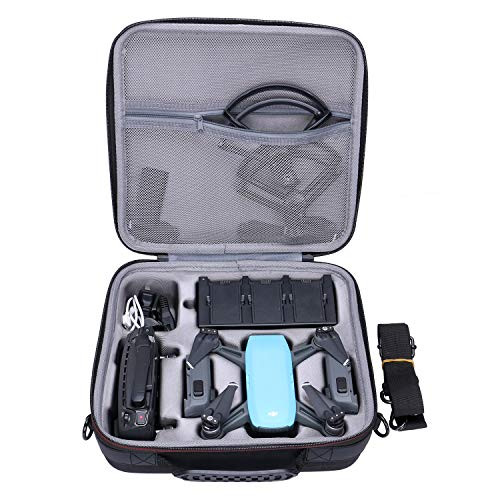 Case for DJI Spark Drone fit for 4 Drone Batteries and Propeller Guard and Battery Charger and Remote Controller by XANAD