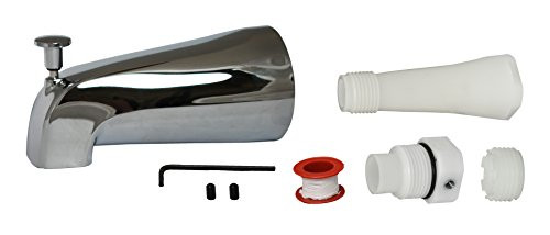 Keeney PP825-35 Universal Fit Bath Tub Spout with Front Diverter, Polished Chrome Finish