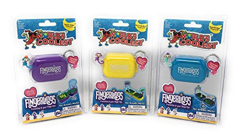 Worlds Coolest Toys Fingerlings Keychain Play Set 3 Pack Bundle - Merry-Go-Round - Rope Bridge - Teeter Totter