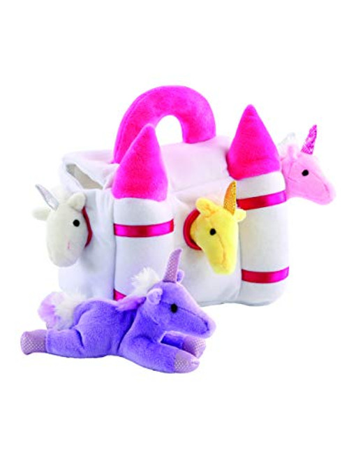 Plush Unicorn Castle Animal Sound Toys with Carrier | Plush Animal Toy Baby Gift | Toddler Gift Plush Unicorn Castle Animal Sound Toys with Carrier | Plush Animal Toy Baby Gift | Toddler Gift