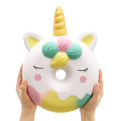 Anboor 13 Inches Squishies Jumbo Unicorn Donut Kawaii Soft Slow Rising Scented Giant Doughnut Squishies Stress Relief Kid Toys Anboor 13 Inches Squishies Jumbo Unicorn Donut Kawaii Soft Slow Rising Scented Giant Doughnut Squishies Stress Relief Kid Toys