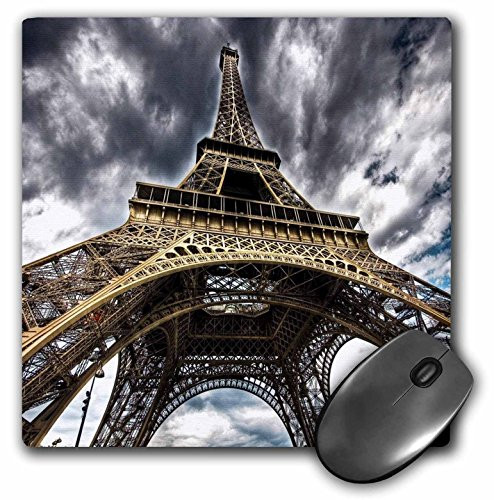 3dRose LLC 8 x 8 x 0.25 Inches Mouse Pad, Eiffel Tower Down Under (mp_54139_1)