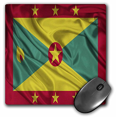 3dRose LLC 8 x 8 x 0.25 Inches Mouse Pad, Grenada Flag (mp_31549_1)