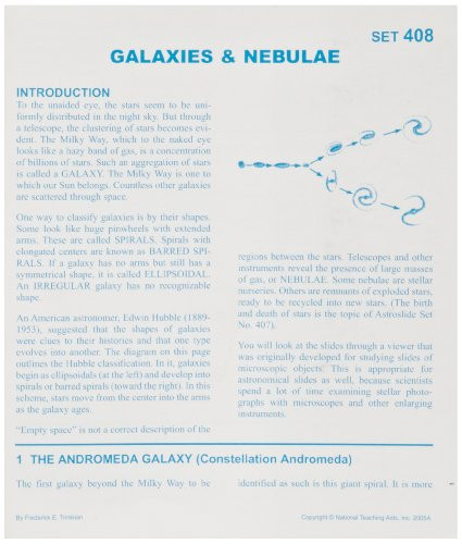 American Educational Galaxies and Nebulae Astroslide Chart Set (Box of 15)