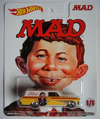 HOT WHEELS POP CULTURE MAD YELLOW '64 CHEVY NOVA PANEL 1/5