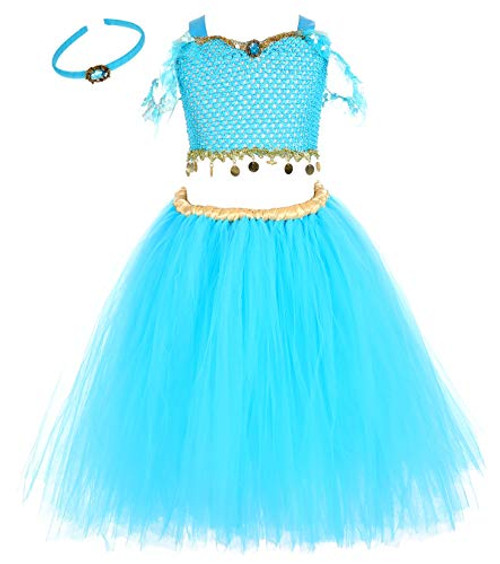 Tutu Dreams Jasmine Dress Up KDS Girls Arabian Princess Dress Sets Halloween Costumes (Jasmine, Large) Tutu Dreams Jasmine Dress Up KDS Girls Arabian Princess Dress Sets Halloween Costumes (Jasmine, Large)