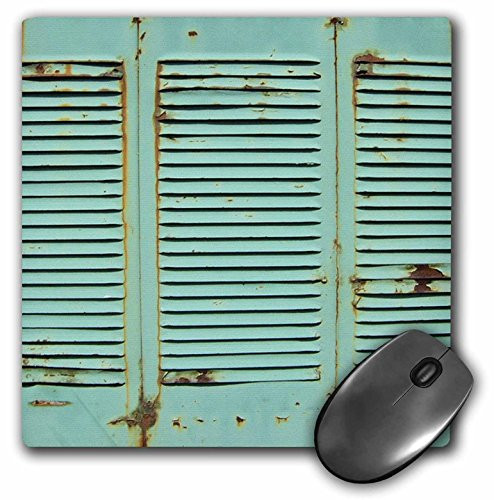 3dRose LLC 8 x 8 x 0.25 Inches Weathered Turquoise Caribbean Shutters Pattern Mouse Pad (mp_48179_1)