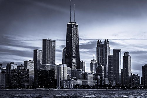 Chicago City Skyline Photo Art Print Huge Large Giant Poster Art 36x54 inch Chicago City Skyline Photo Art Print Huge Large Giant Poster Art 36x54 inch