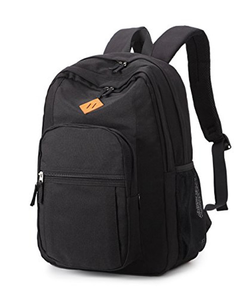 Abshoo Classical Basic Womens Travel Backpack For College Men Water Resistant Bookbag (Black)