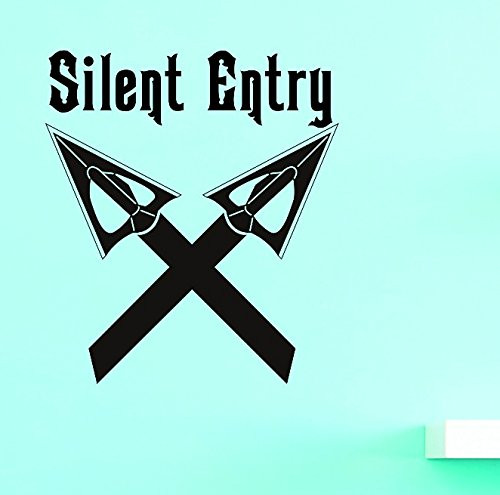 Design with Vinyl JER 808 3 Silent Entry Vinyl Wall Decal, 20" x 40", Black