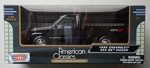 Chevrolet Pick Up 454 SS, black, 1992, Modellauto, Ready-made, Motormax 1:24