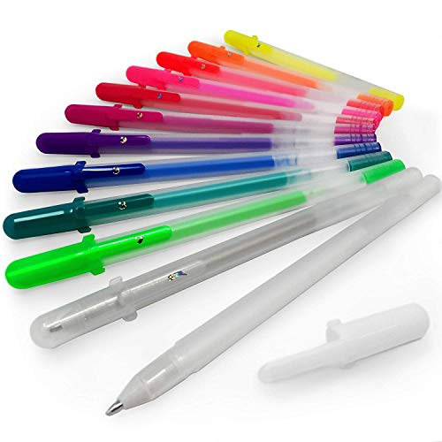 Sakura Gelly Roll Moonlight Fluorescent Gel Pens  Wallet of 12 Assorted Colours  SA 290