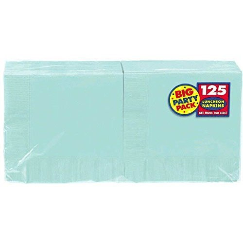 Amscan Big Party Pack 250 Count Luncheon Napkins, Robbins Egg Blue