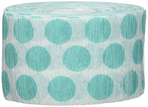 Dots Crepe Streamer | Robin's Egg Blue | Party Decor | 12 Ct.