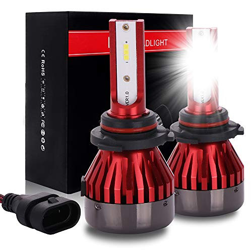 ECCPP 9006/HB4 LED Headlight Bulb Hi/Lo Beam White Headlamp Conversion Kit - 80W 6000K 9600Lm - 5 Year Warranty(Pack of 2)