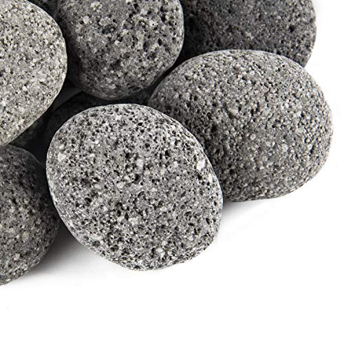Stanbroil Tumbled Lava Rock Pebbles for Indoor or Outdoor Gas Fire Pits and Fireplaces - 10 pounds(1"-2")