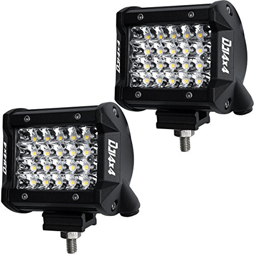 LED Pods, DJI 4X4 2Pcs 4'' 144W LED Light Bar Quad Row OSRAM Spot Beam LED Cubes Work Light Off road Driving Fog Lamps for Trucks Jeep ATV UTV SUV Boat Marine, 2 Years Warranty LED Pods, DJI 4X4 2Pcs 4'' 144W LED Light Bar Quad Row OSRAM Spot Beam LED Cubes Work Light Off road Driving Fog Lamps for Trucks Jeep ATV UTV SUV Boat Marine, 2 Years Warranty