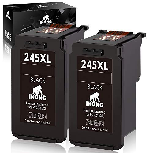 IKONG PG 245 Remanufactured for Canon PG-245 PG 243 245 XL 245 Ink Work with Canon Pixma MG2522 MX492 MX490 MG2520 MG3022 TS3122 MG2922 MG2920 IP2820 TS202 TS3120 TS302 MG2420?2 Black
