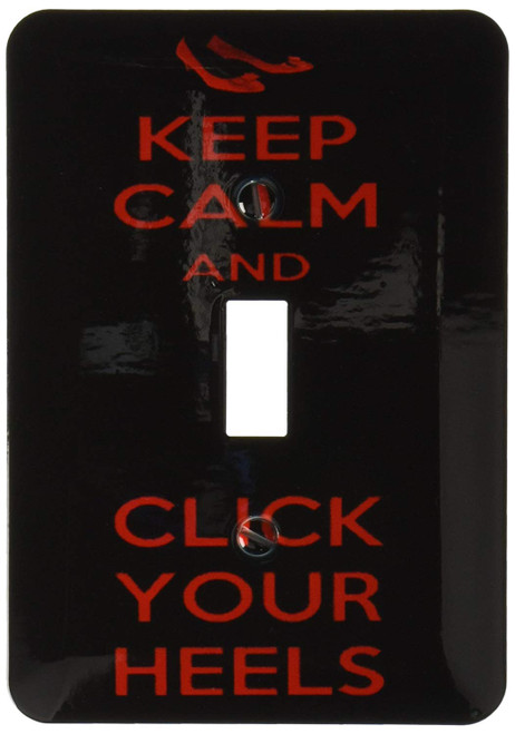 3dRose lsp_194339_1 Keep Calm and Click Your Heels Light Switch Cover