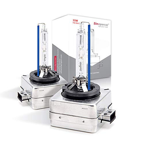 D3S HID Bulb - 8000K 35W Sinoparcel Xenon Replacement Headlights Bulb -2 Yrs Warranty- Pack of 2