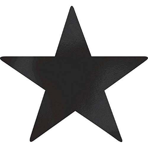 Star Cutouts | Jet Black | 9"| Party Decor | 40 Ct.