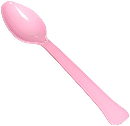 Amscan Premium New Pink Plastic Spoons, 12 pks.
