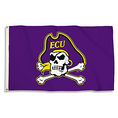 NCAA East Carolina Pirates Flag with Grommets, Purple, /3' x 5'