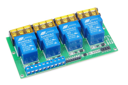 KNACRO 4-Channel DC 5V 30A Relay Module Control Board Optocoupler Isolation High/Low Trigger