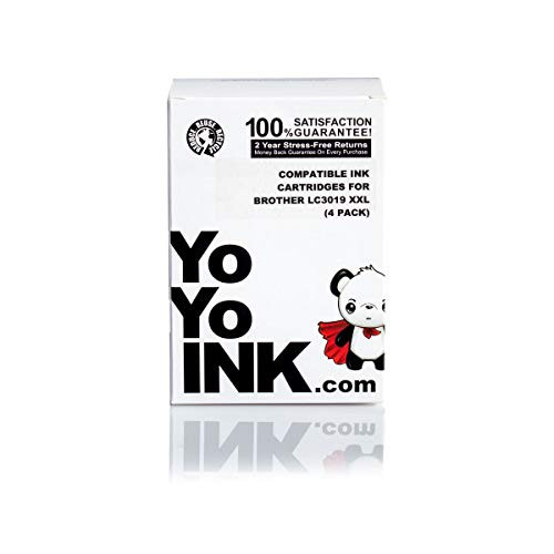 YoYoInk Compatible Printer Ink Cartridge Replacement for Brother LC-3019 LC3019 XXL Super High Yield (1 Black, 1 Cyan, 1 Magenta, 1 Yellow; 4 Pack)