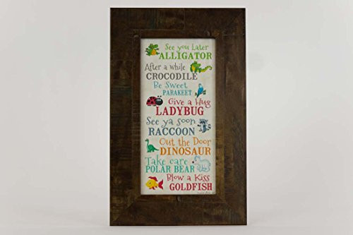 See You Later Alligator After Awhile Crocodile Children's Framed Art Picture 10x16"