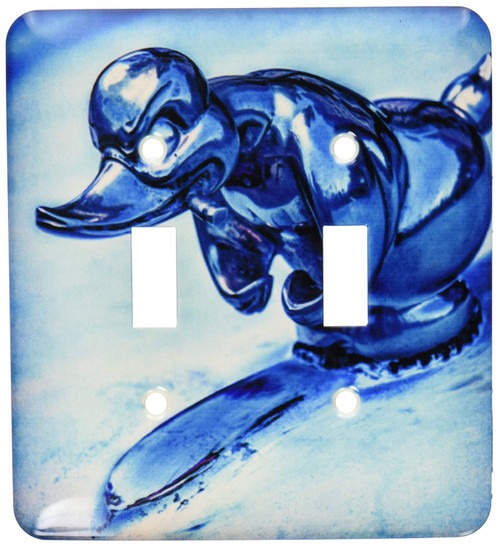 3dRose LLC lsp_123844_2 Duck Hood Ornament Vintage Double Toggle Switch