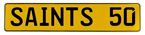 Vintage Parts 545508 Yellow Stamped Street Sign Mancave Wall Art (50 NFL New Orleans)