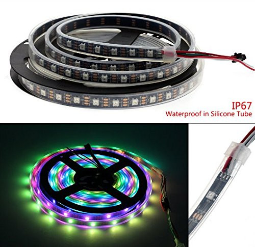 Inovat 4M 5V 60Leds/M 240pixels Programmable WS2812B RGB 5050 LED Strip Individually Addressable Dream color Waterproof IP67 PCB Black Inovat 4M 5V 60Leds/M 240pixels Programmable WS2812B RGB 5050 LED Strip Individually Addressable Dream color Waterproof IP67 PCB Black