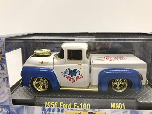 M2 Machines Less Than 500 Worldwide Chase Car with Gold Wheels & Unique Design Moonpie 1956 Ford F-100 1:64 Scale MN01 13-04 White/Blue Details Like NO Other! M2 Machines Less Than 500 Worldwide Chase Car with Gold Wheels & Unique Design Moonpie 1956 Ford F-100 1:64 Scale MN01 13-04 White/Blue Details Like NO Other!