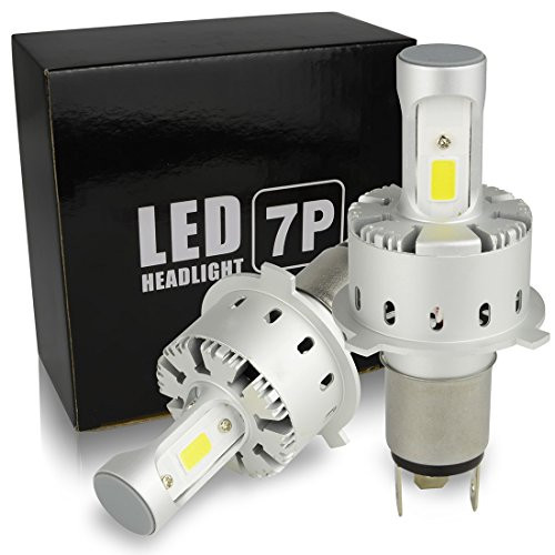 H4 LED Headlight Bulb Hi/Lo Beam SAFEGO 90W 12000Lm 6500K White COB Chip HB2 9003 High Low Headlamp for Car Auto LED Conversion Kit 12v,1Pair-1 Year Warranty