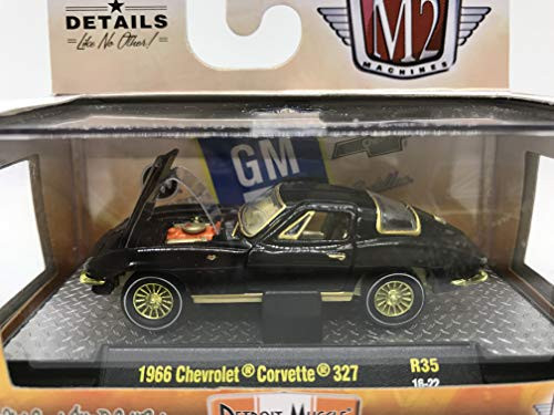 M2 Machines 1 of 750 Worldwide Chase Car with Gold Or Special Wheels & Unique Design Detroit-Muscle 1966 Chevrolet Corvette 327 1:64 Scale R35 16-22 Black Details Like NO Other! 1 of 750 M2 Machines 1 of 750 Worldwide Chase Car with Gold Or Special Wheels & Unique Design Detroit-Muscle 1966 Chevrolet Corvette 327 1:64 Scale R35 16-22 Black Details Like NO Other! 1 of 750