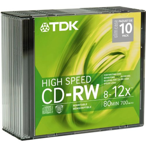TDK CD-RW 10 pack (Discontinued by Manufacturer)