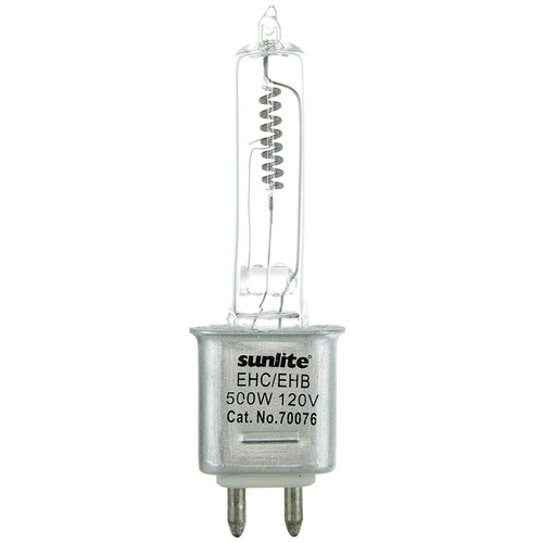 Sunlite EHC/EHB 500W/T4/120V/CL/G9.5 500-watt 120-volt Bi-Pin Based Stage and Studio T4 Bulb, Clear