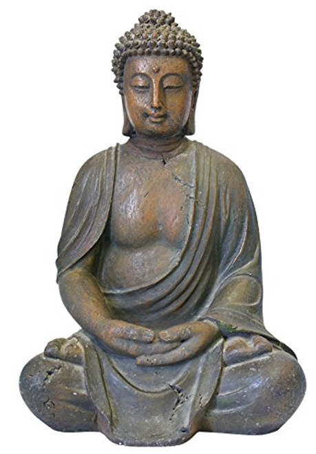 Alpine Corporation Meditating Buddha Statue - Outdoor Decor for Garden, Patio, Deck, Porch - Yard Art Decoration Alpine Corporation Meditating Buddha Statue - Outdoor Decor for Garden, Patio, Deck, Porch - Yard Art Decoration
