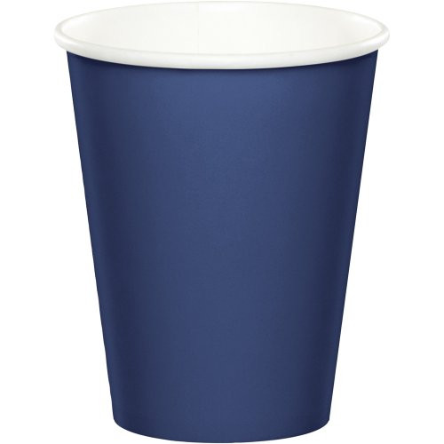 Creative Converting 561137B 240 Count Case Touch of Color Paper Hot/Cold Cups, 9 oz, Navy
