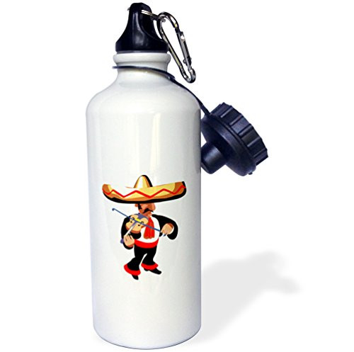 3dRose wb_164443_1"vibraphone simple instrument design" Sports Water Bottle, 21 oz, White
