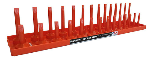 Hansen Global Hansen 1205 1/2' Drive Standard Regular & Deep Socket Holder - Orange